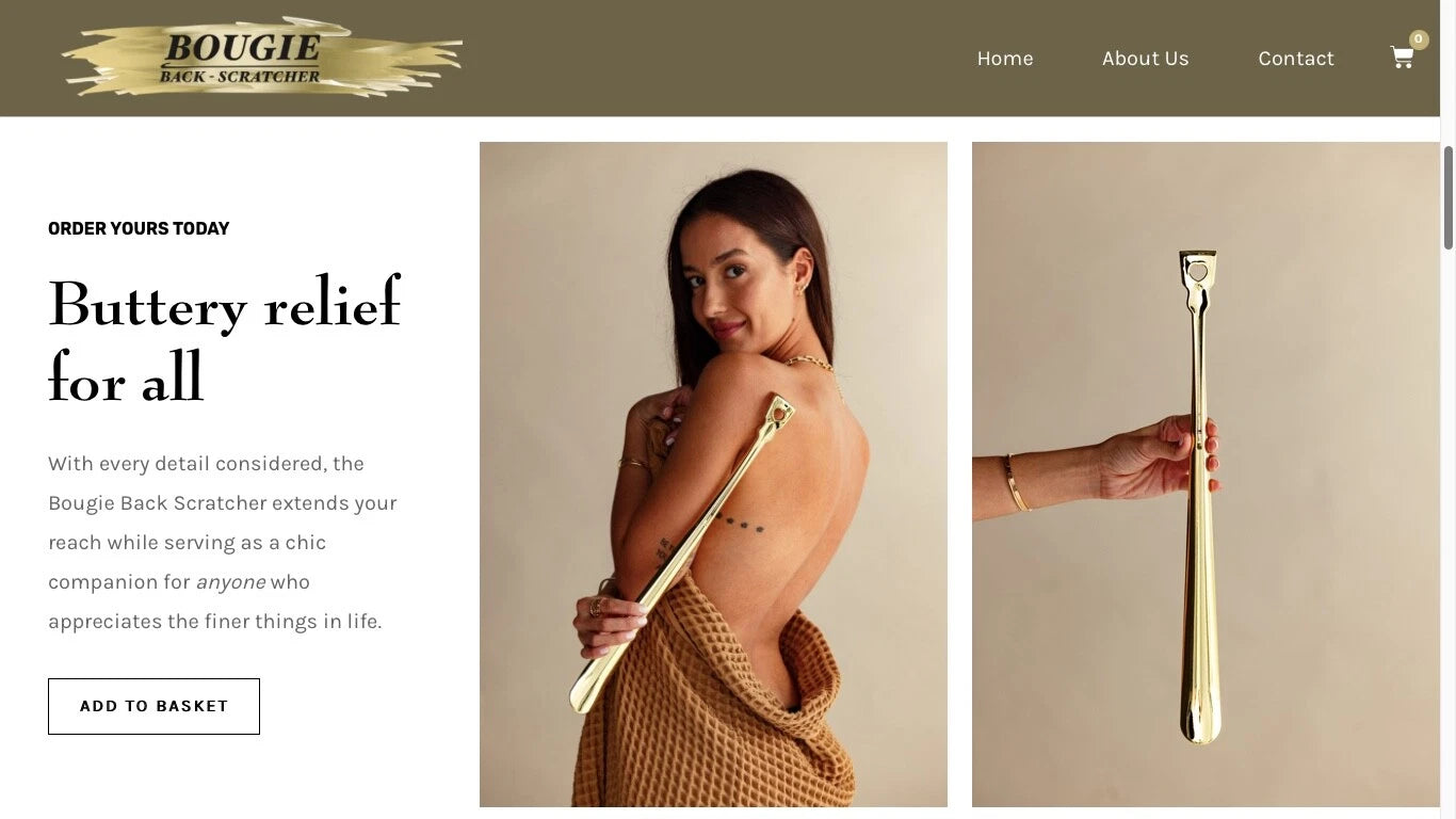 BACK SCRATCHER GOLD DIPPED 17.5"  BRAND NEW!