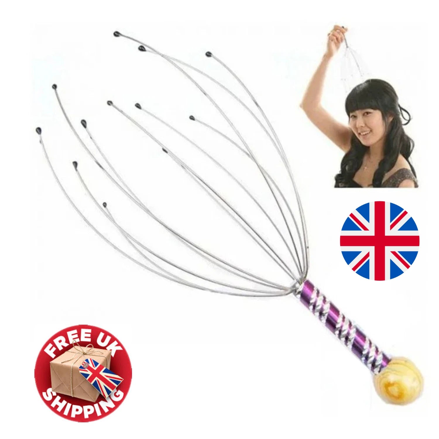 Octopus Head Massager: UK Scalp Scratcher for Relaxation & Healthy Hair