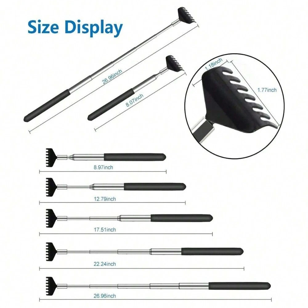BEAR CLAW / RAKE BACK SCRATCHER Metal Extending Massager Telescopic Portable UK