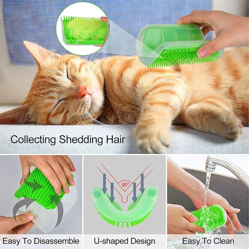 Cat Scratcher Massager for Cats Scratching Pets Brush Remove Hair Comb Grooming