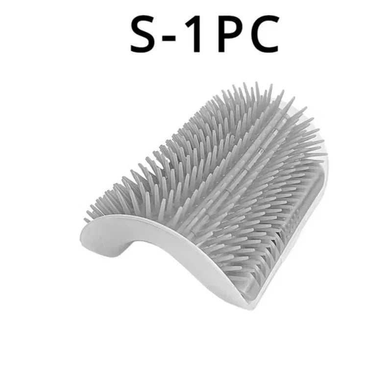 Wall-Mounted Cat Scratcher & Self-Groomer: Pet Brush, Hair Remover & Massage Too