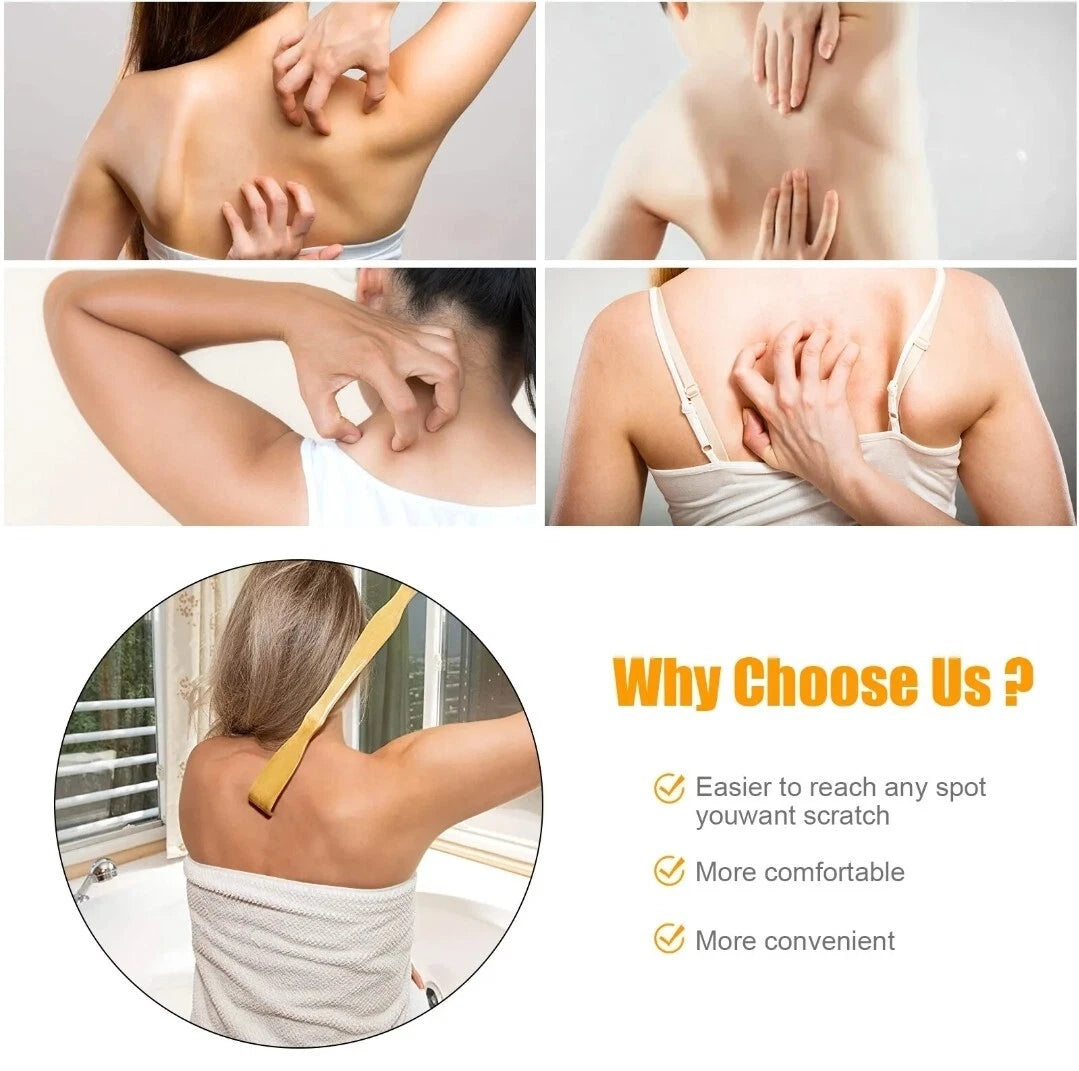 2pc 17" Bamboo Back Scratcher w/ Two Long Scratchers BT1