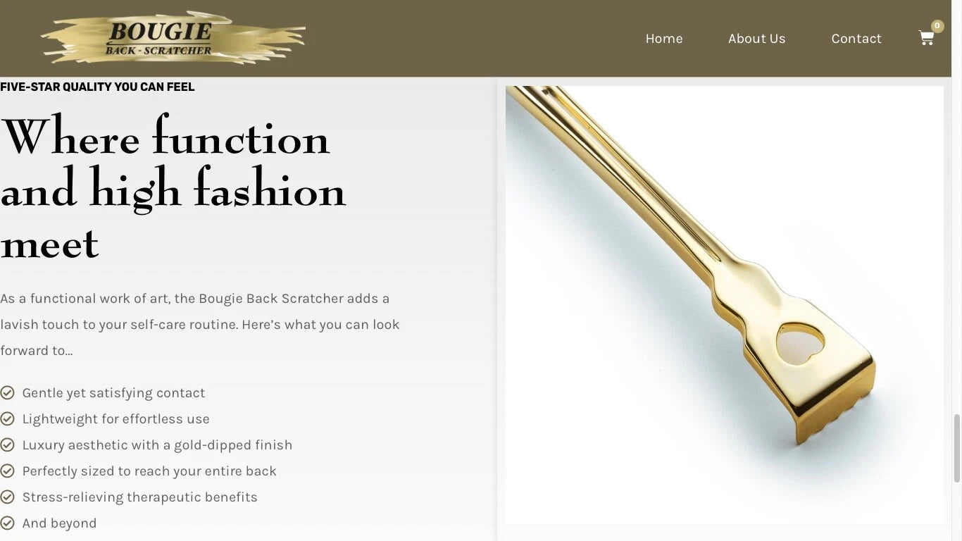 BACK SCRATCHER GOLD DIPPED 17.5"  BRAND NEW!