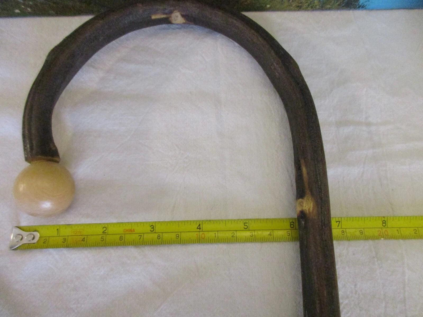 Natural Wooden Pressure Point Hook Cane Back & Neck Massager Scratcher 13" Long