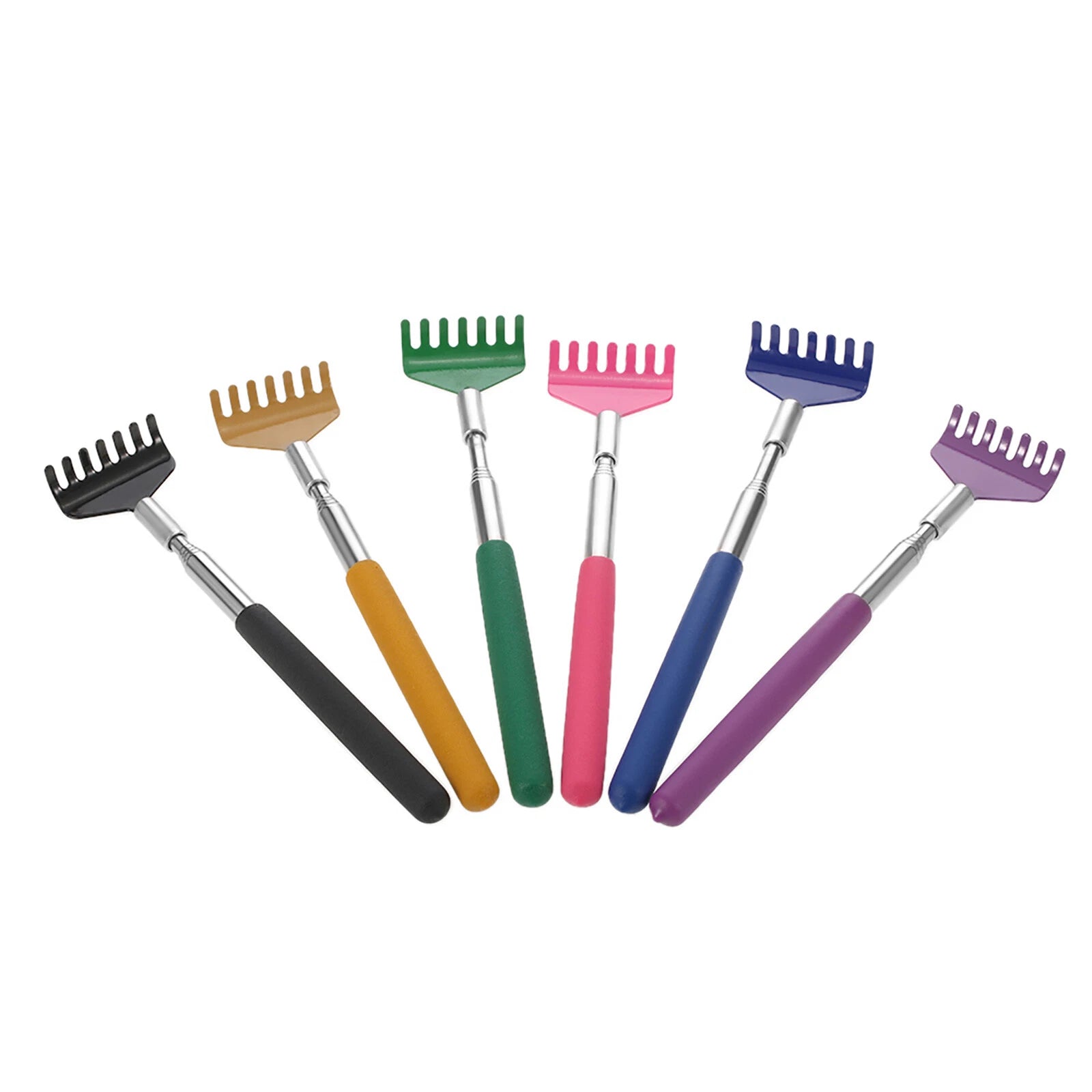 Anself Telescopic Back Scratcher Massager Metal Compact Extendable Blue USA O3T1