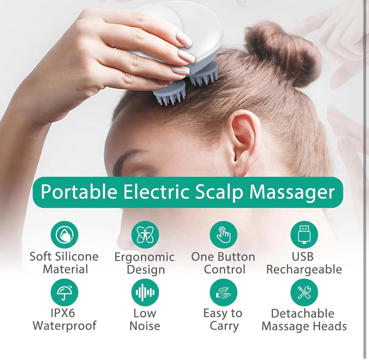 Electric Scalp Massager, Portable Head Massager