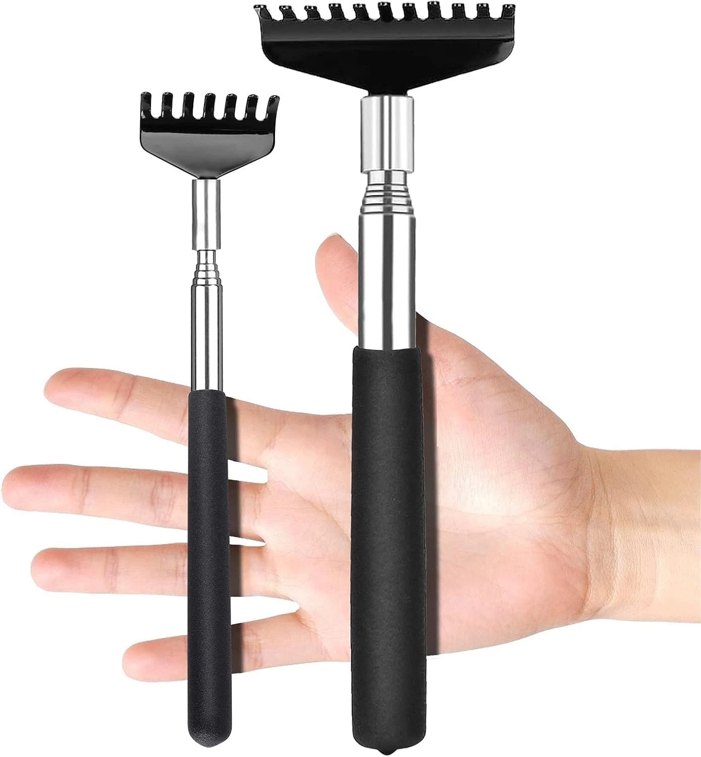 Luxury 2-Pack Telescoping Back Scratcher Set - Portable Stainless Steel Relief