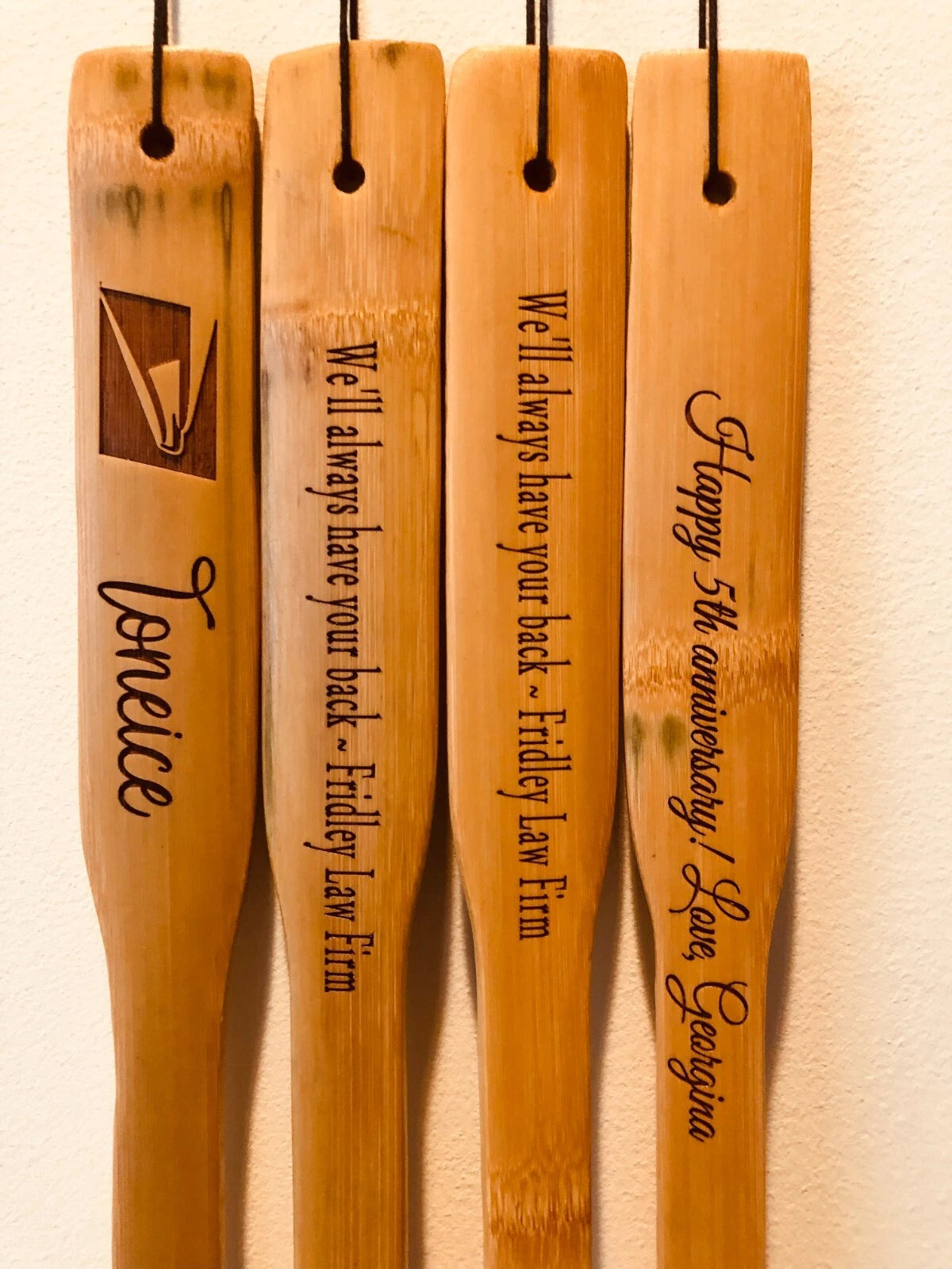 Personalized ”Bamboo Wood Back Scratcher