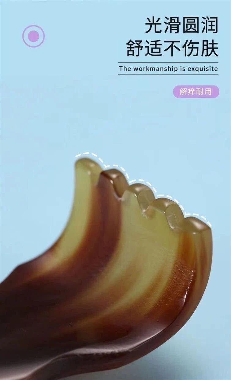 RAKE BACK SCRATCHER cowhorn Extending Massager Telescopic Portable