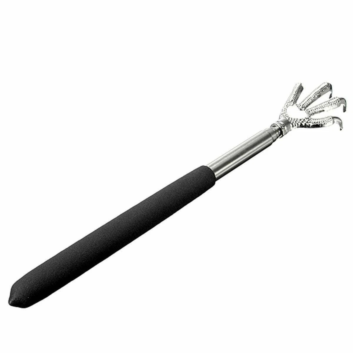 EAGLE CLAW METAL BACK SCRATCHER BLACK TELESCOPIC EXTENDABLE MASSAGER UK STOCK