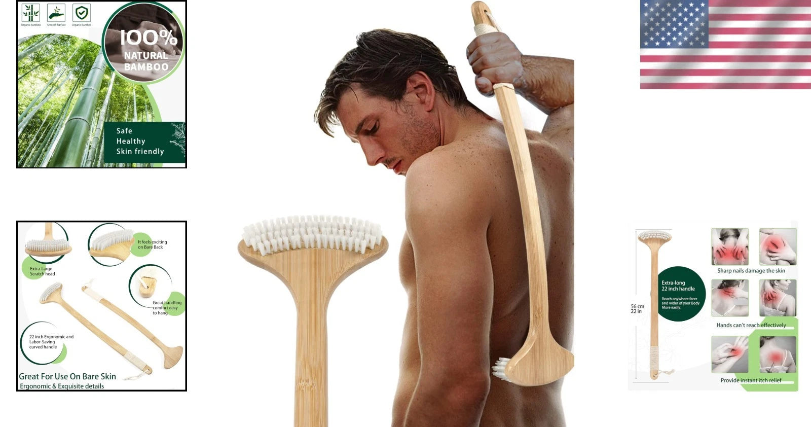Durable Bamboo Back Scratcher with Non-Toxic Material for Safe Scratching