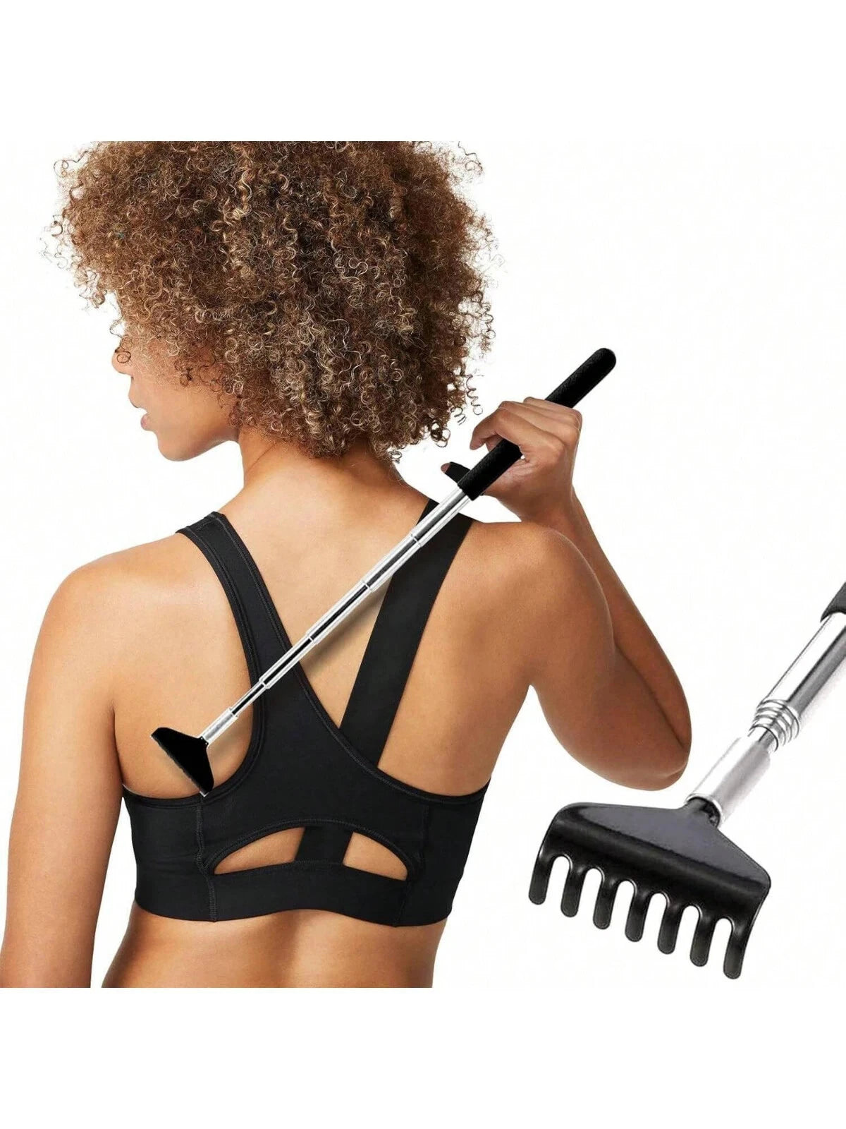 BEAR CLAW / RAKE BACK SCRATCHER Metal Extending Massager Telescopic Portable UK.