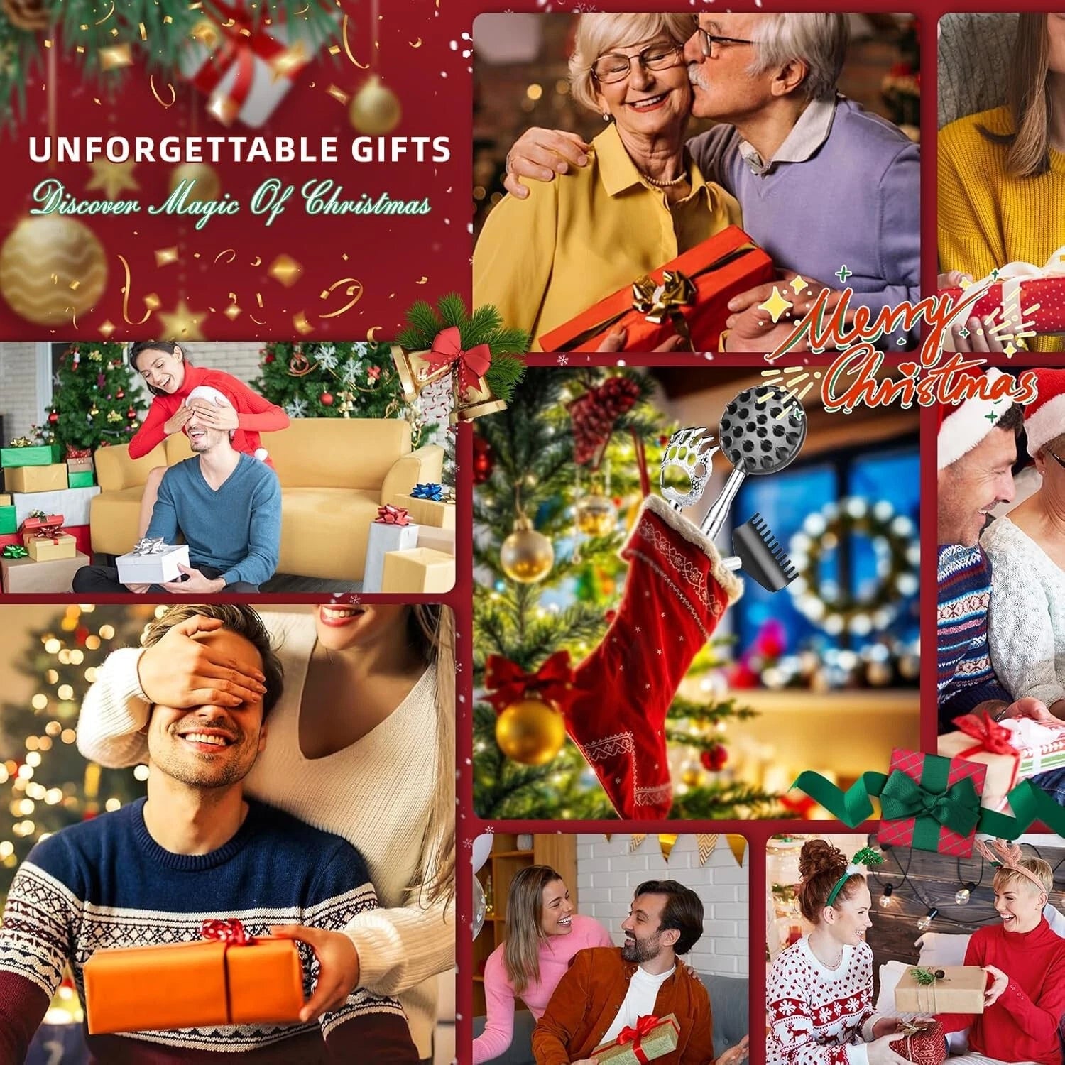 Telescoping Back Scratcher with 4Pcs Detachable Scratching Heads