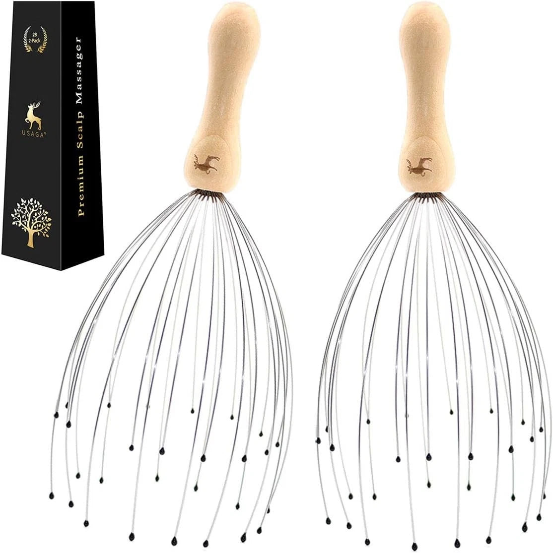 USAGA 28 Finger Head Scratcher, Massager, Scalp Massager for Body...