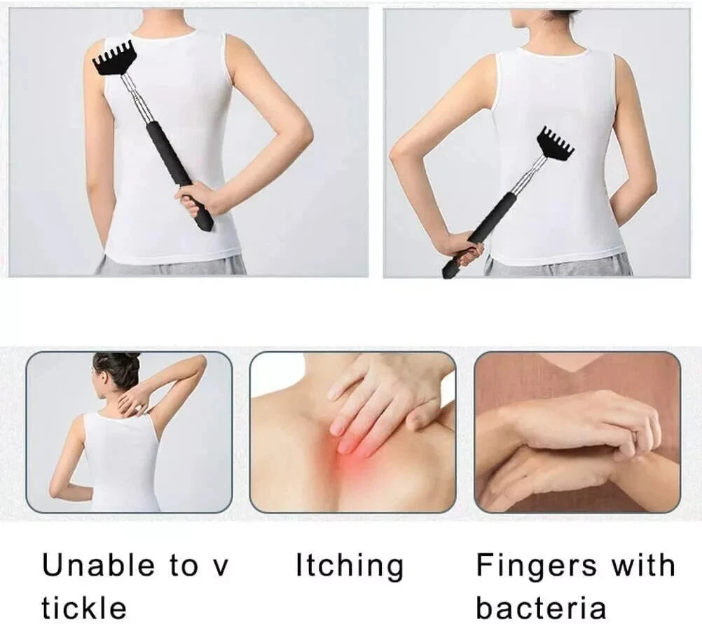 BEAR CLAW / RAKE BACK SCRATCHER Metal Extending Massager Telescopic Portable UK