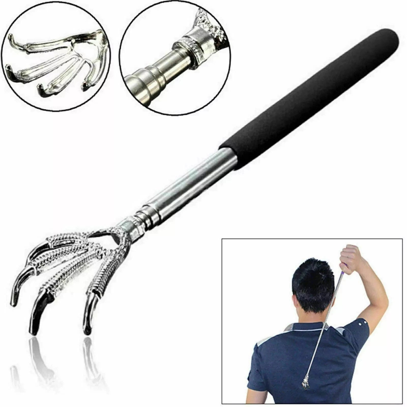 Extendable Back Scratcher Metal Claw Telescoping Backscratcher Massager Extend