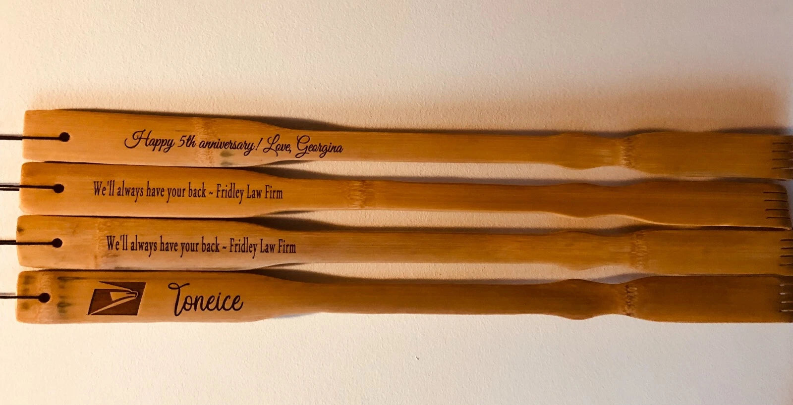 Personalized ”Bamboo Wood Back Scratcher