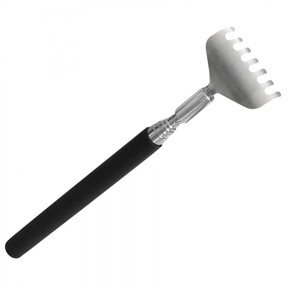 Telescopic Metal Extendable Back Scratcher Massager BLACK Foam Grip USA Ship
