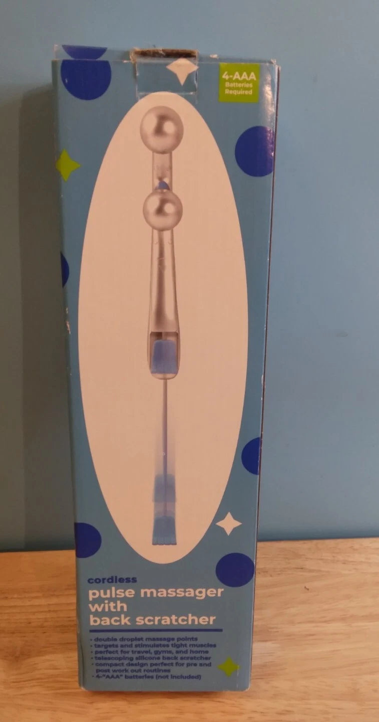 Cordless Pulse Massager w/ Back Scratcher - Vibration New Open Box