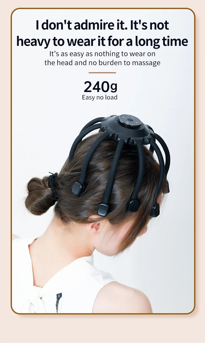 Electric Head Massager Head Scratcher Bluetooth Music Vibration Scalp Massage