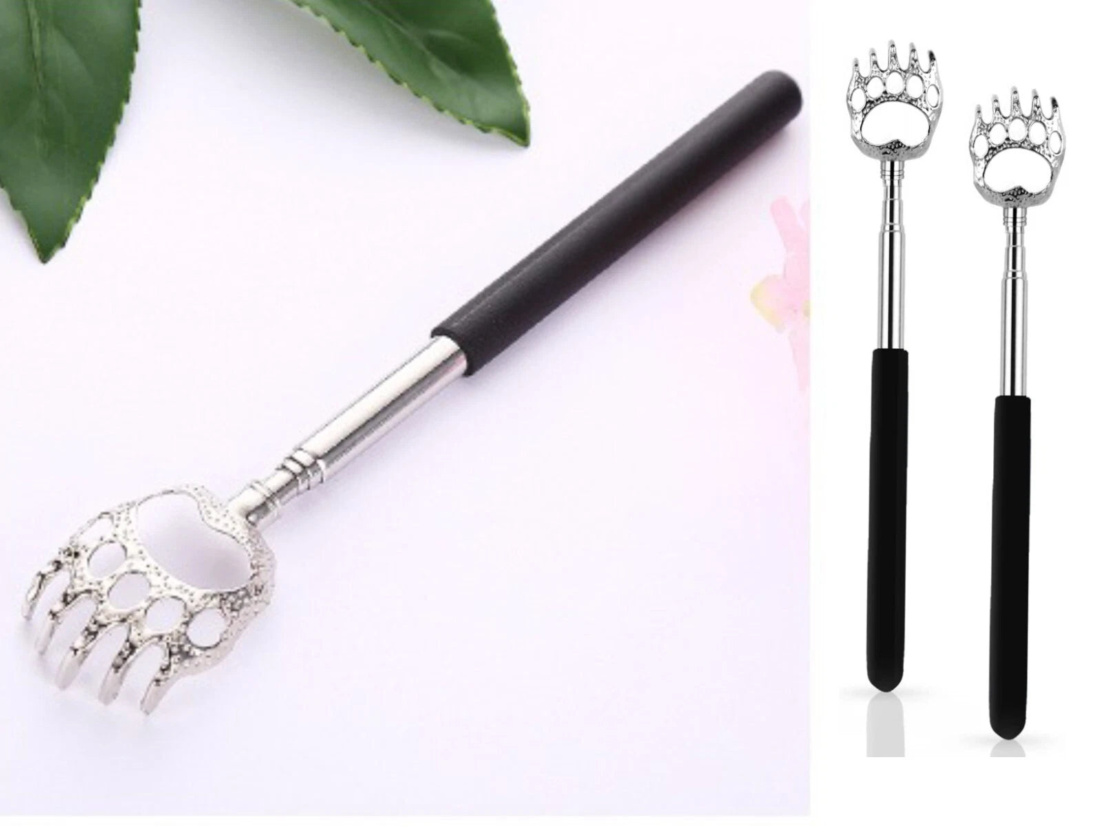 Telescopic BEAR CLAW BACK SCRATCHER Metal Extending Extendable Massager Portable