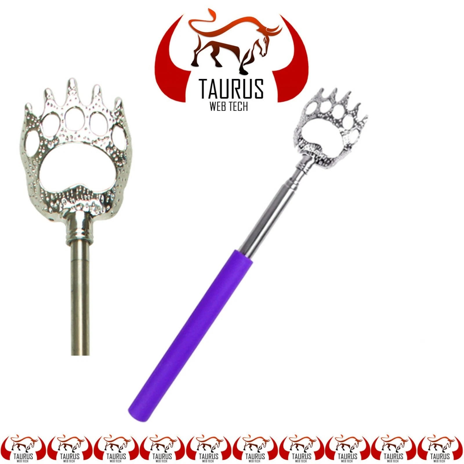 BEAR CLAW BACK SCRATCHER Metal Extending Extendable Massager Portable Telescopic
