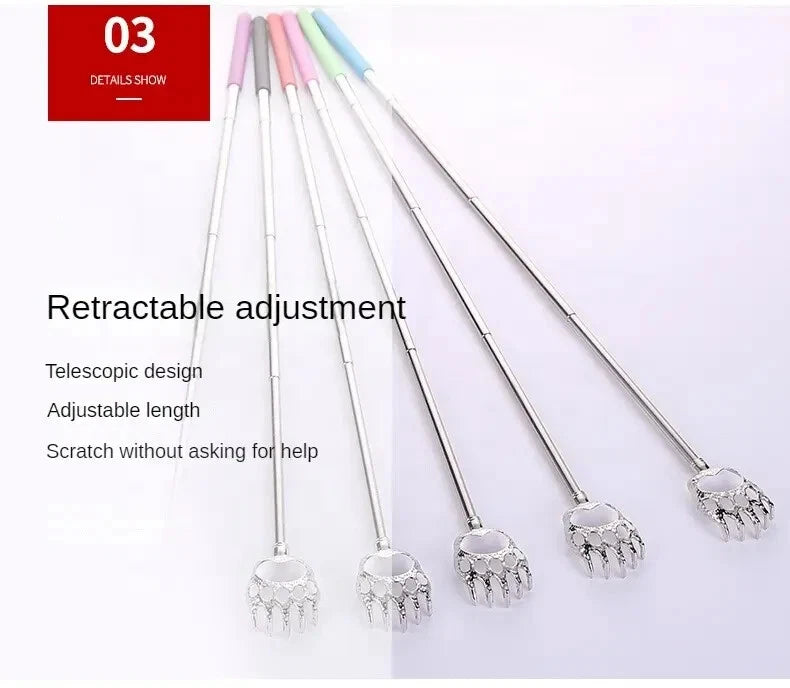 Telescopic BEAR CLAW BACK SCRATCHER Metal Extending Extendable Massager Portable