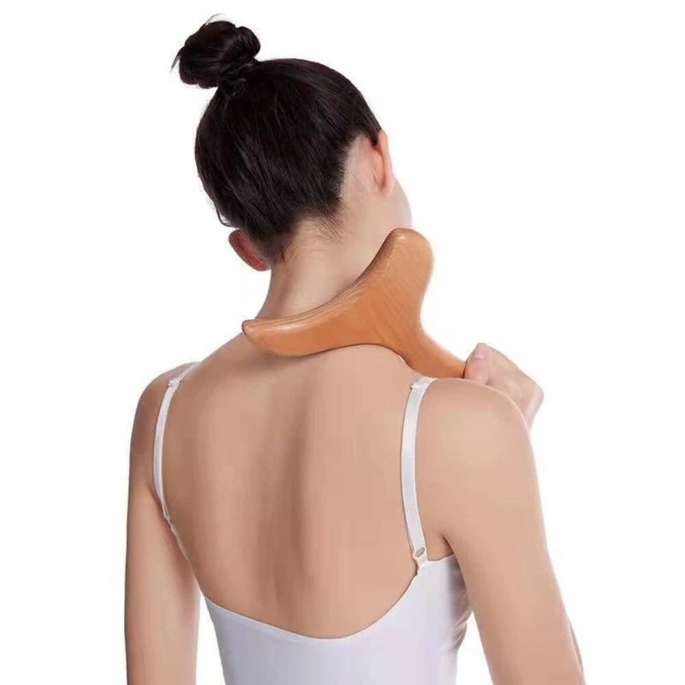 Professional Gua Sha Board Wood Meridian Massager Body Scraper  For Full Body