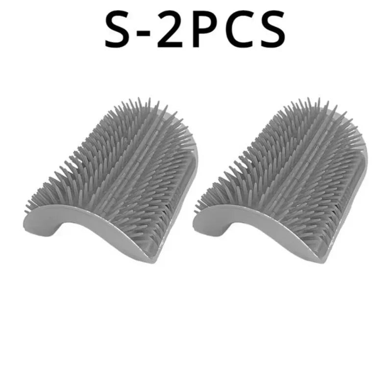 Wall-Mounted Cat Scratcher & Self-Groomer: Pet Brush, Hair Remover & Massage Too