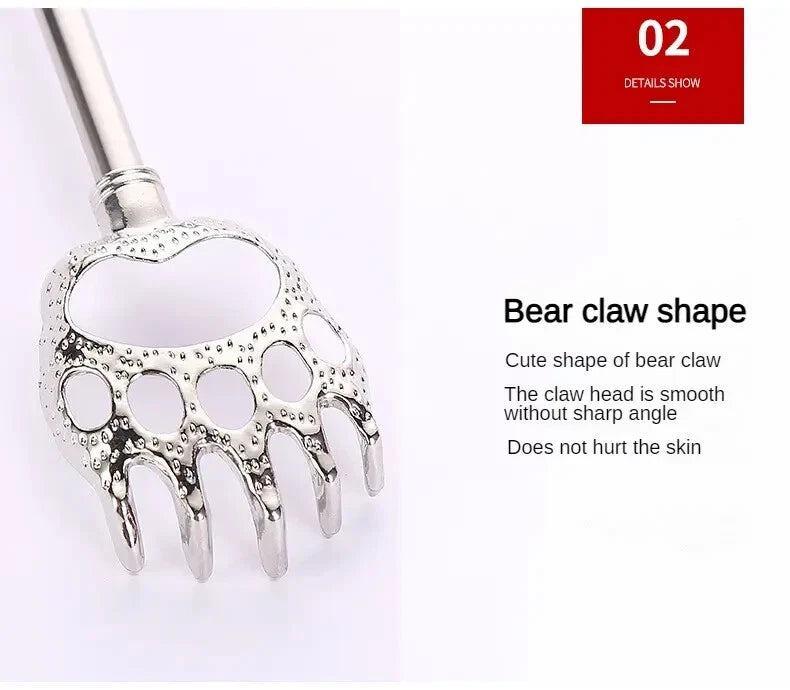 Telescopic BEAR CLAW BACK SCRATCHER Metal Extending Extendable Massager Portable