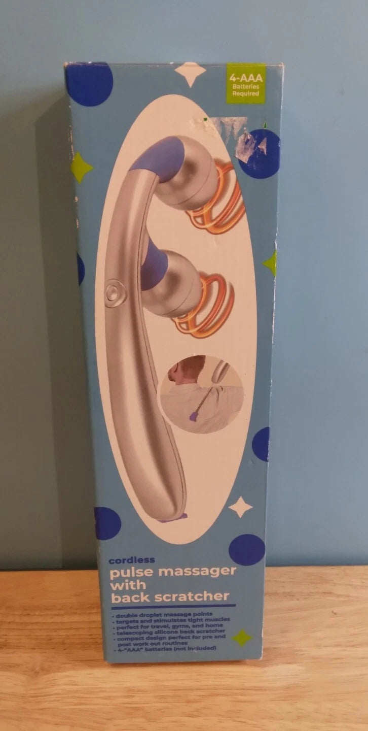 Cordless Pulse Massager w/ Back Scratcher - Vibration New Open Box