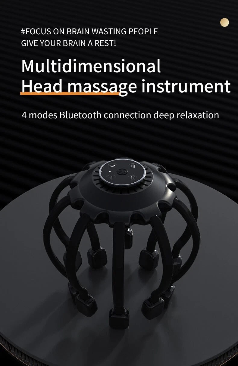Electric Head Massager Head Scratcher Bluetooth Music Vibration Scalp Massage