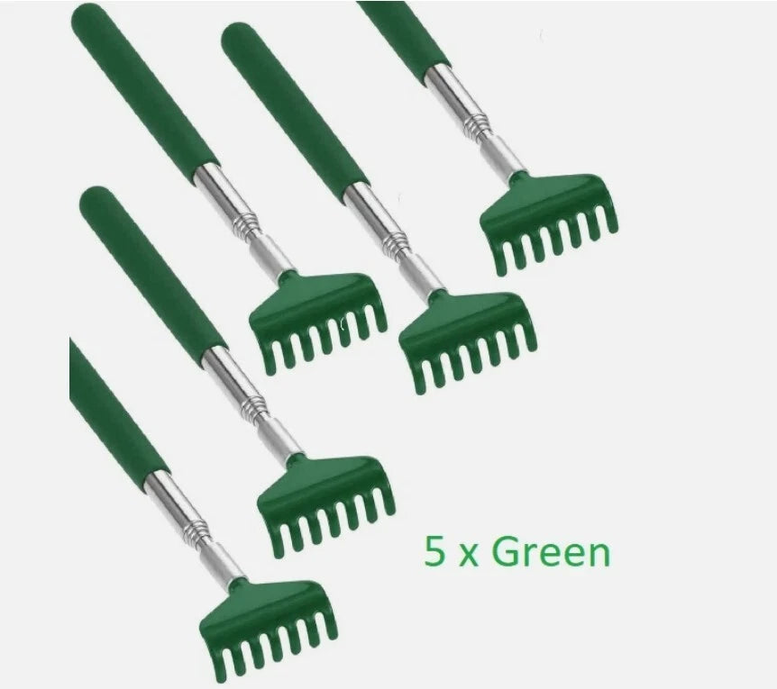 5 x BEAR CLAW / RAKE BACK SCRATCHER Metal Extending Massager Telescopic Portable