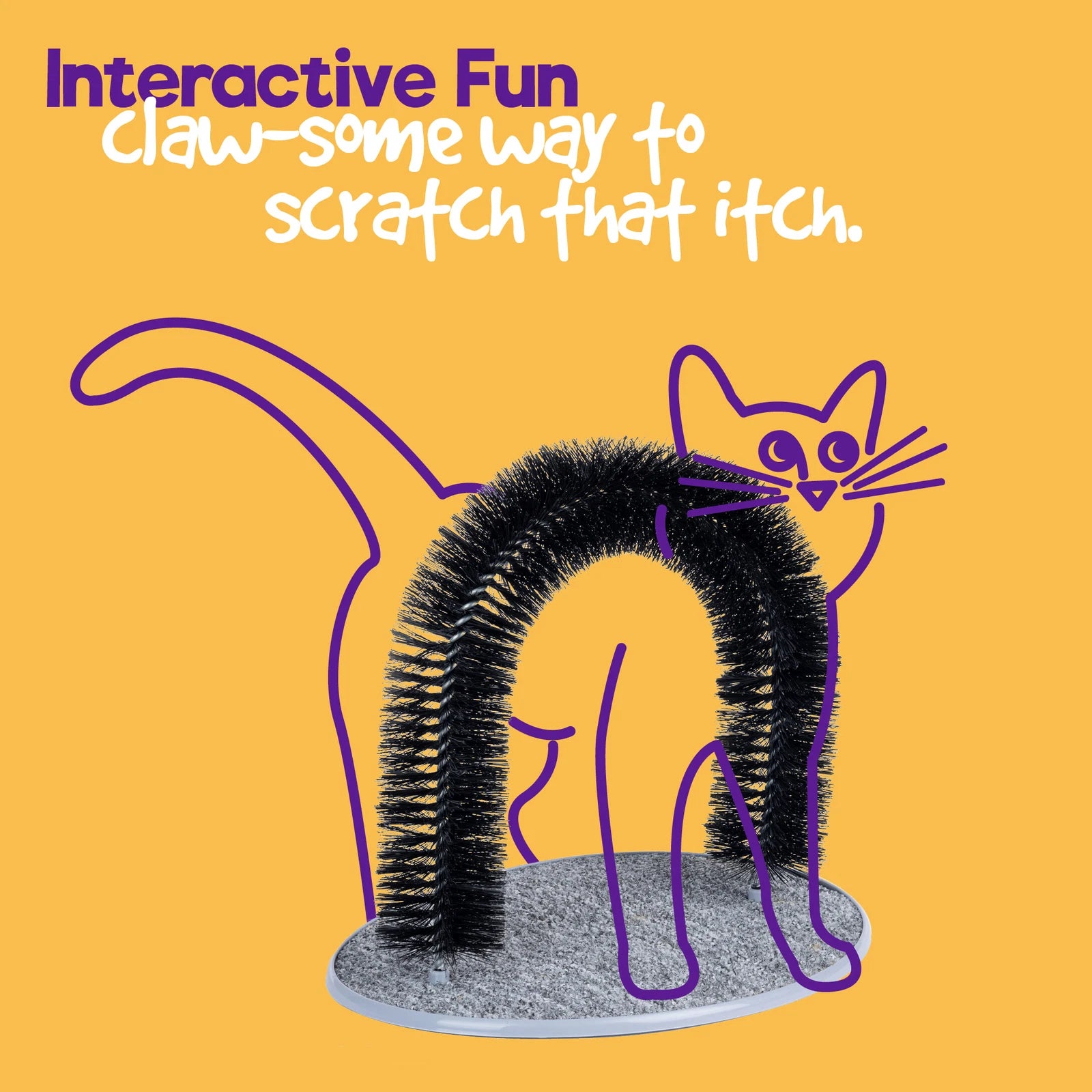 Cat Scratch Arch Kitten Massaging Scratching Scratcher Pet Grooming Play Catnip