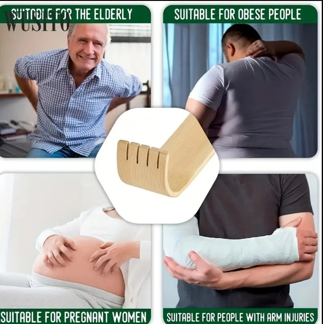 2 Piece Quality Natural Bamboo Back Scratcher Long Reach Pick Itch Relief Tool