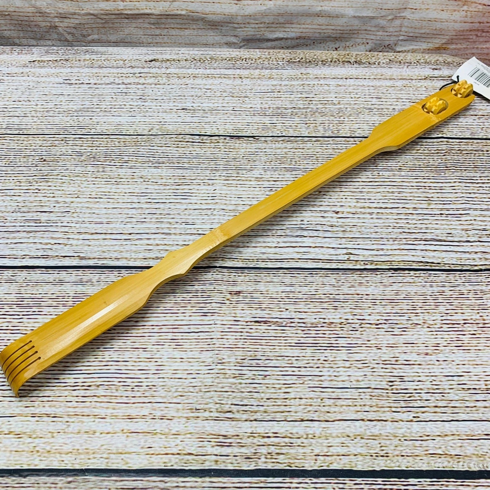 Bamboo Back Scratcher Massager Relaxing Wheels 24 inch 🆕 NEW