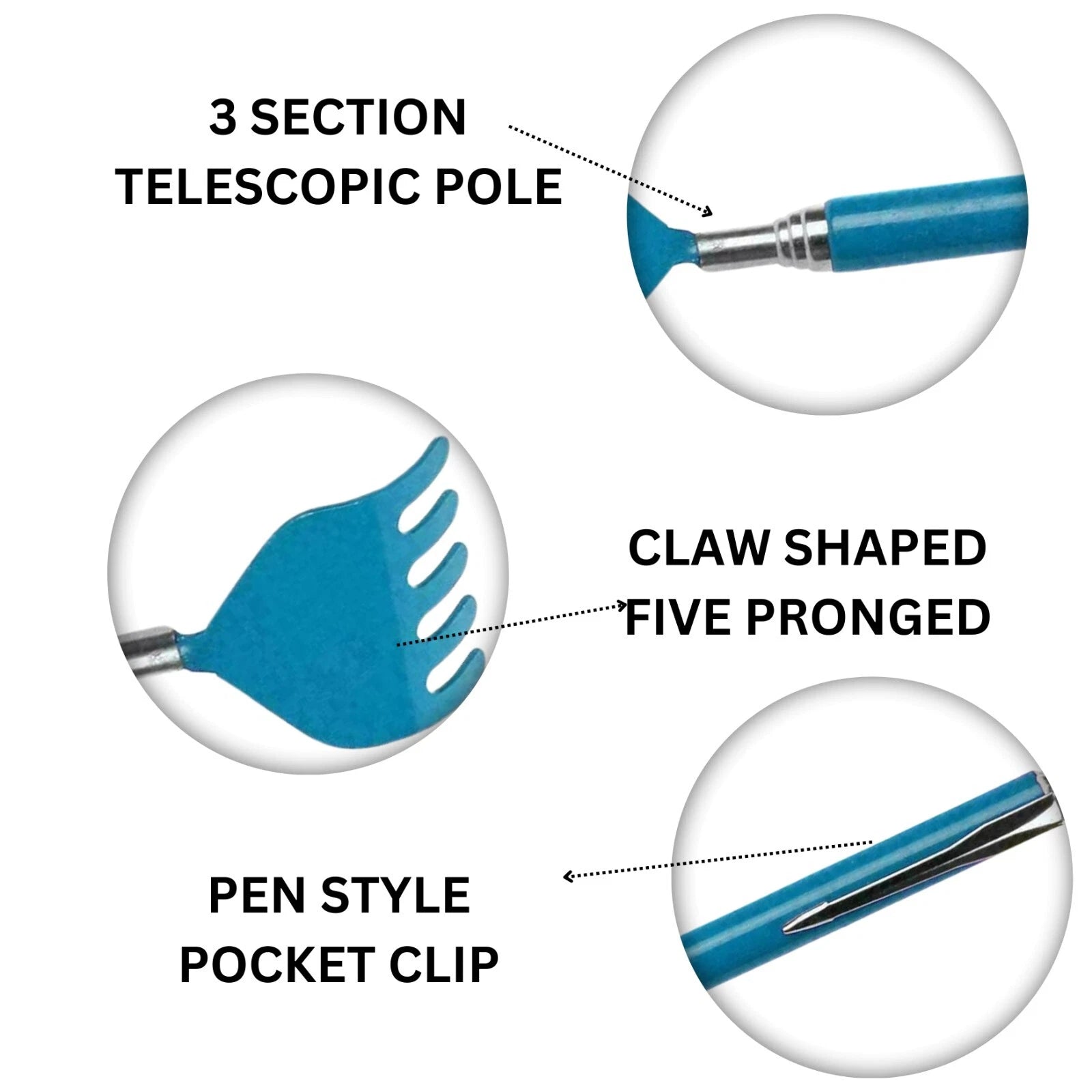 36cm Extendable Back Scratcher Home Essential Retractable Portable Tickler Gift