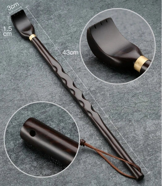 Ebony Wood Back Scratcher Itch Massage Health Care