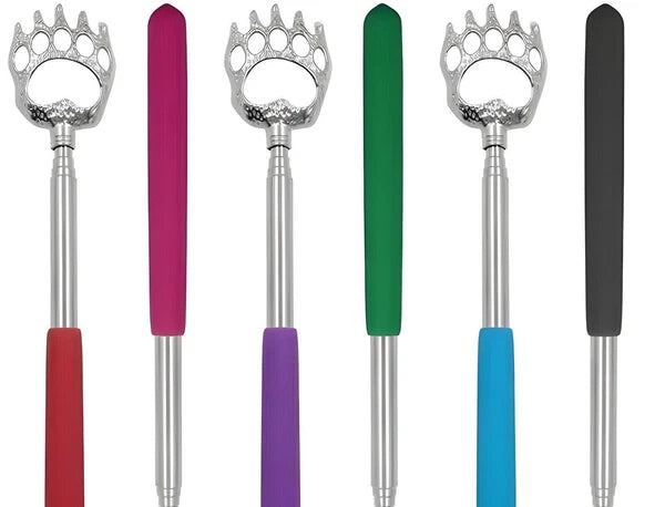 6 pack - NuvoMed Bear Claw Telescopic Metal Extendable Back Scratcher Massager