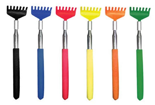 6pc Telescopic Back Scratcher Massager Itch Relief Extends to 26.5" Mixed Color