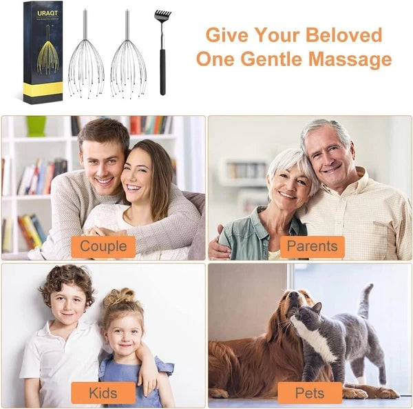 3x Premium Quality Portable Scratchers 20 Prongs Head for Deep Body Relaxation