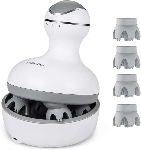 Electric Cordless Hair Scalp Massager Handheld Portable Head Scratcher Massage