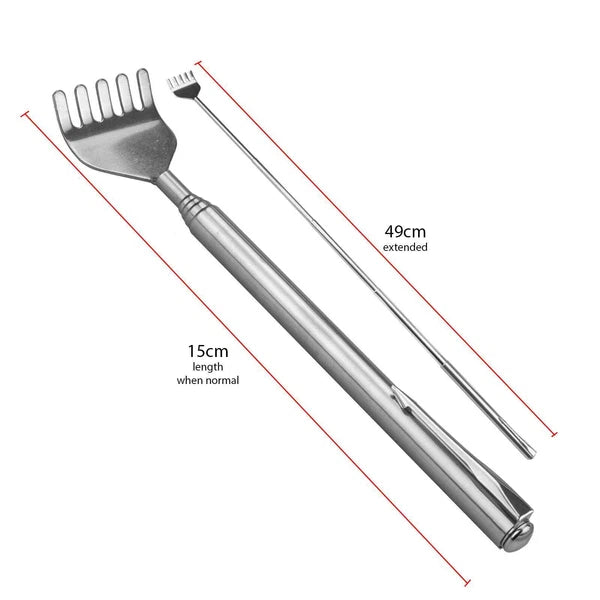 Back Scratcher Telescopic Massager Portable Extending Extendable Metal Rake UK