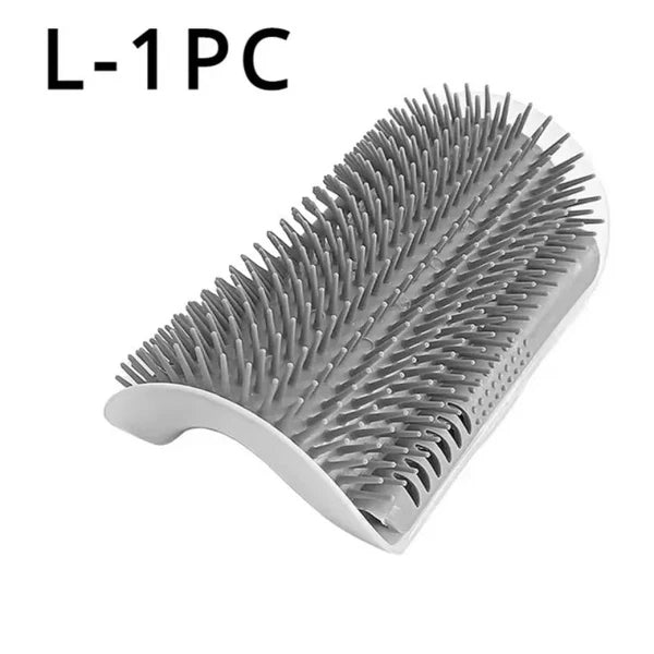 Wall-Mounted Cat Scratcher & Self-Groomer: Pet Brush, Hair Remover & Massage Too