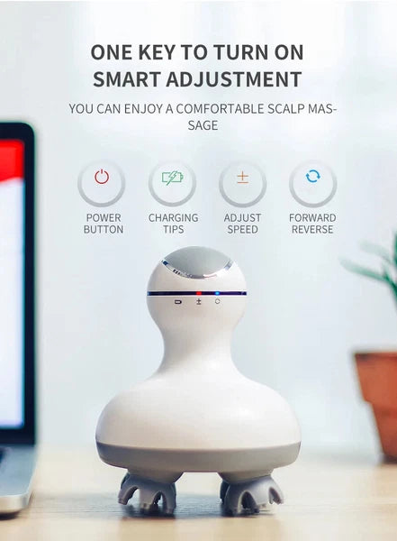 Electric Cordless Hair Scalp Massager Handheld Portable Head Scratcher Massage