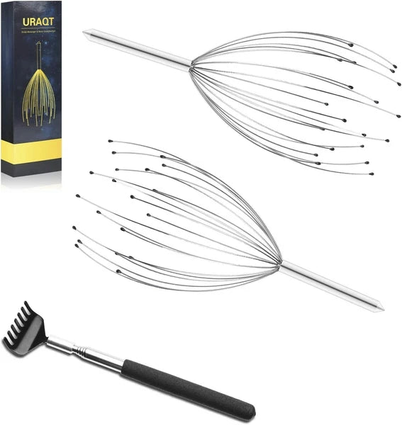 3x Premium Quality Portable Scratchers 20 Prongs Head for Deep Body Relaxation