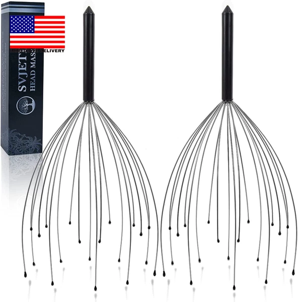 2 Pack Head Massager/ Scratcher 20 Fingers Handheld Scalp Massage Tingler for De