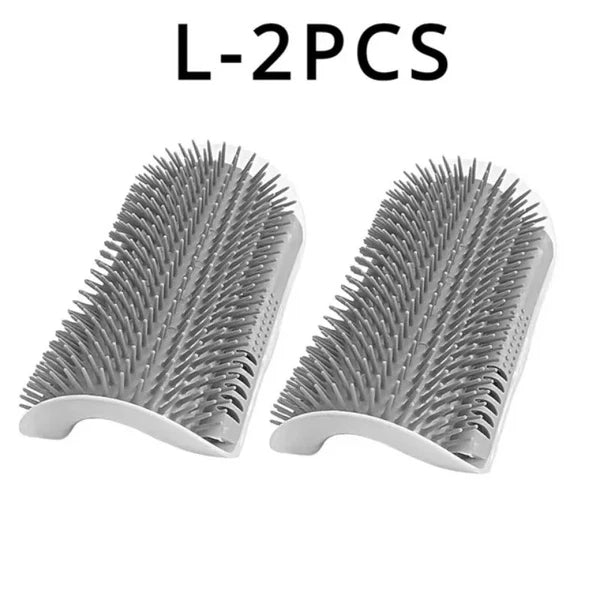 Wall-Mounted Cat Scratcher & Self-Groomer: Pet Brush, Hair Remover & Massage Too