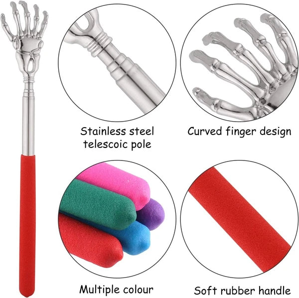 EAGLE CLAW/RAKE BACK SCRATCHER Metal Extending Massager NEW Telescopic Portable