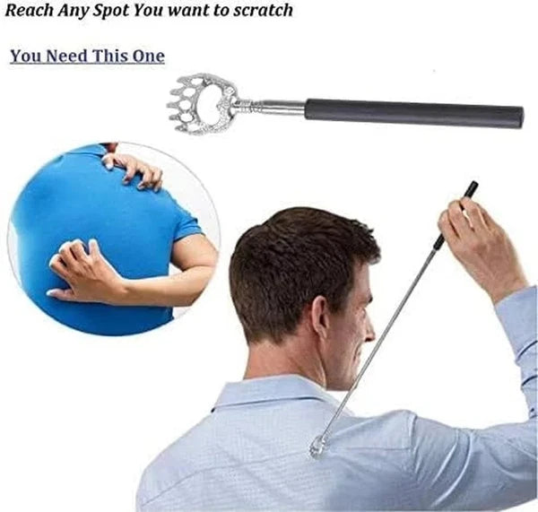2PCS Back Scratchers, Bear Claw Shaped Extendable Metal Retractable Telescopic H